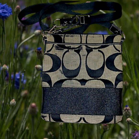 Coach Signature Stripe Crossbody - Picture 1 of 13